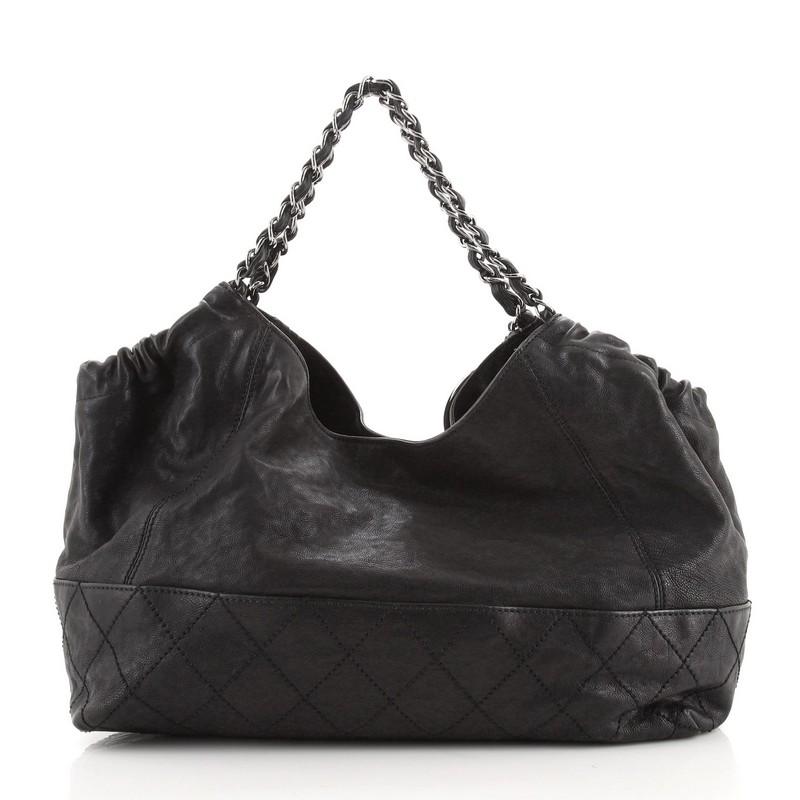 Chanel Baby Coco Cabas Gestepptes Leder Medium im Zustand „Gut“ in NY, NY