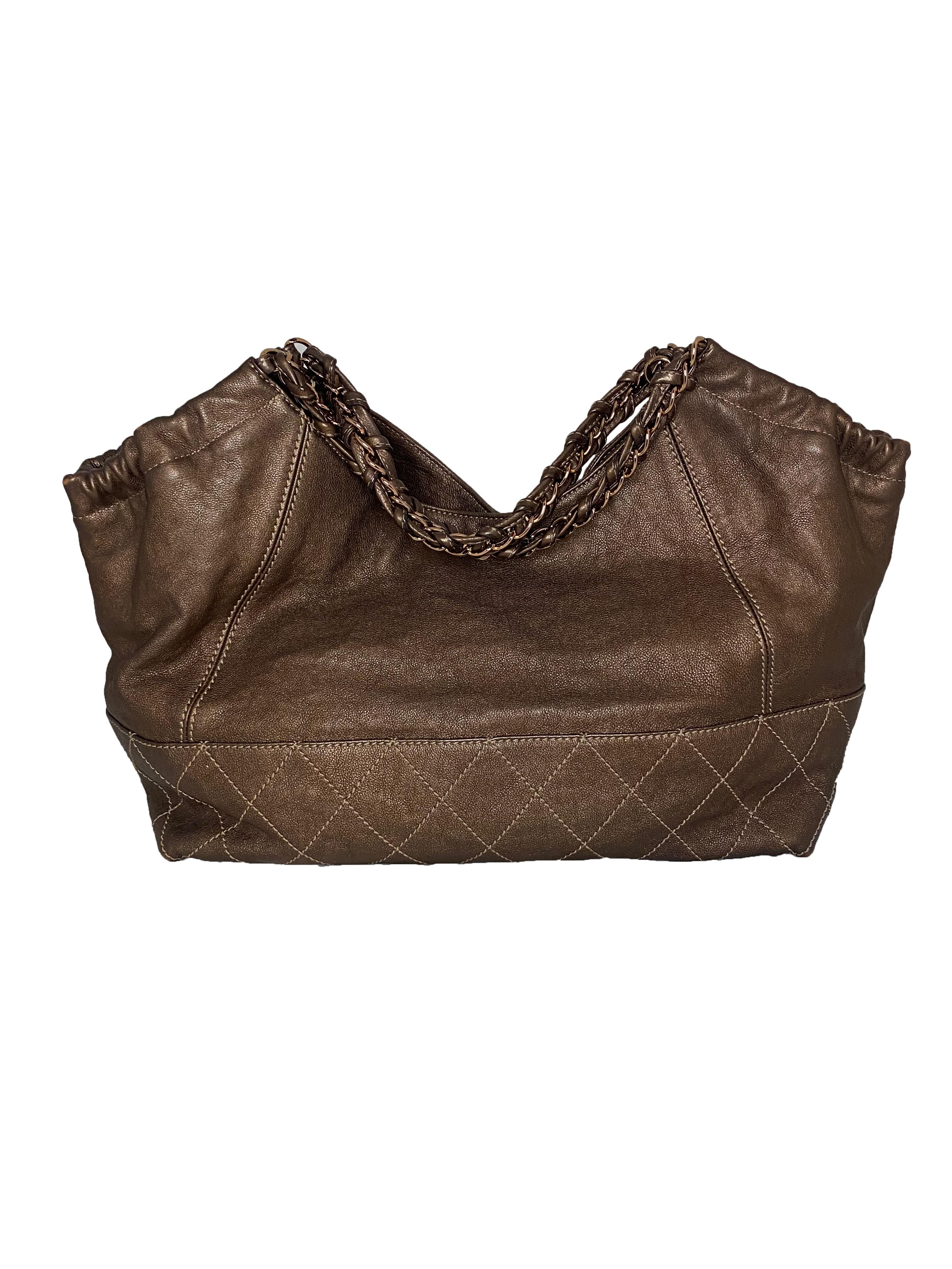 Brown Chanel Baby Coco Cabas Tote For Sale