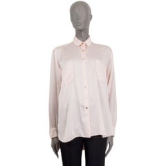 CHANEL baby pink silk Blouse Shirt M to L
