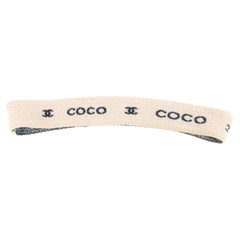 Chanel Baby Pink x Navy CC Logo Coco Headband Gym 98cz419s