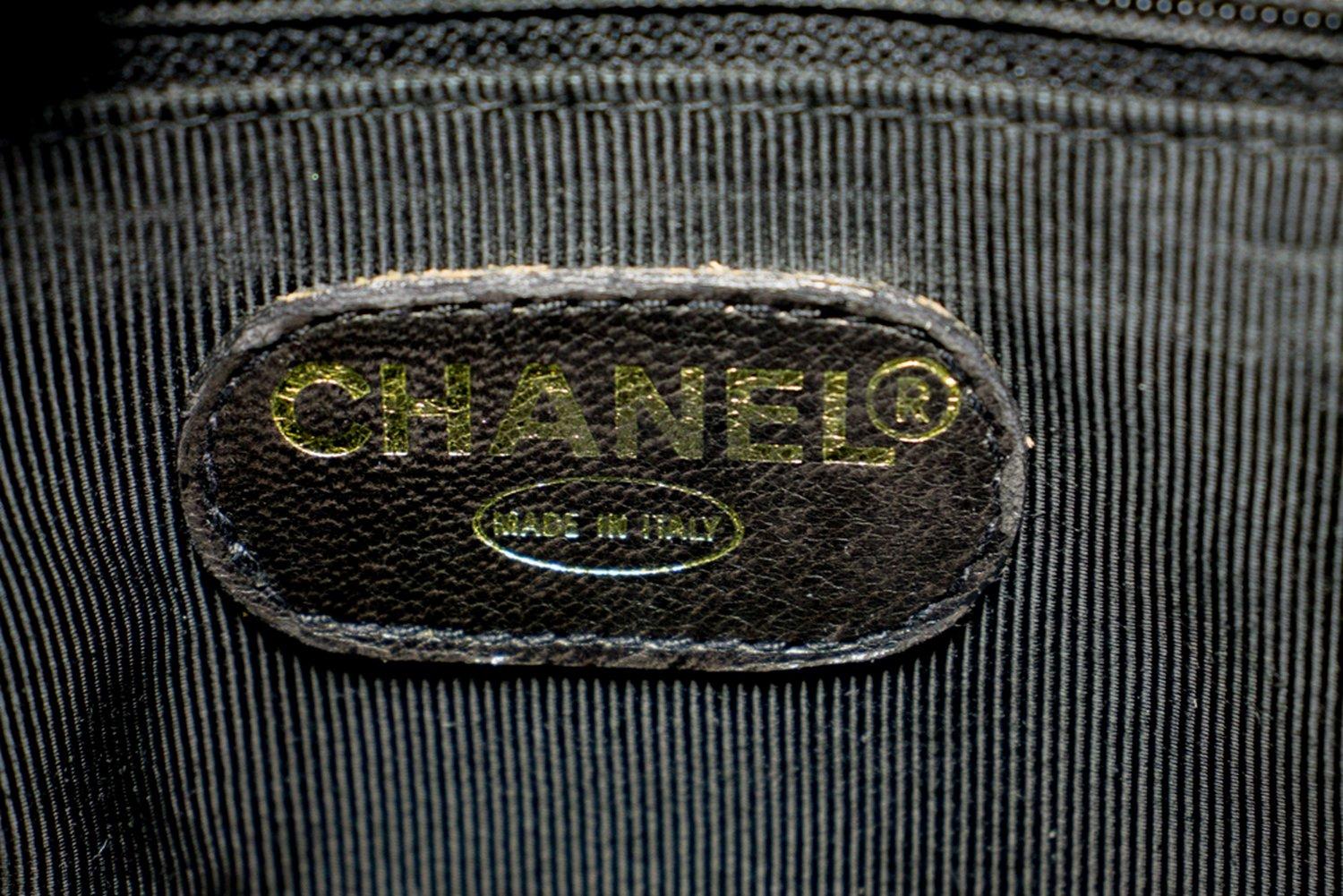 CHANEL Backpack Caviar Triple Coco Flap Leather Black Ruck Gold 11