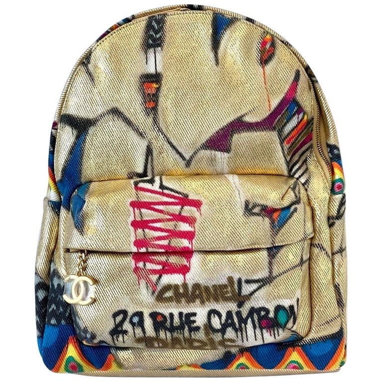 Chanel Backpack Graffiti Street Chic at 1stDibs chanel graffiti backpack