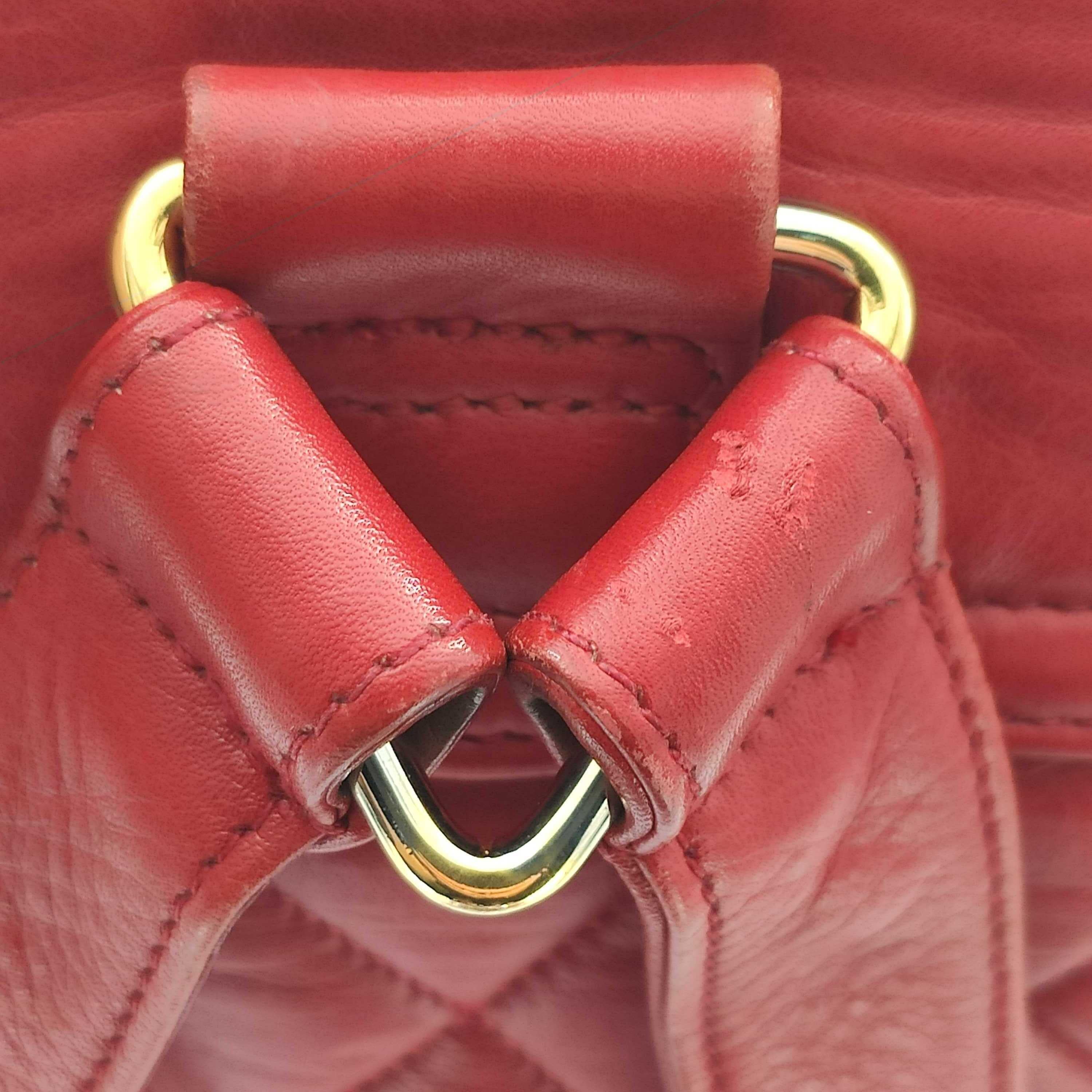 CHANEL Backpack in Red Leather 3