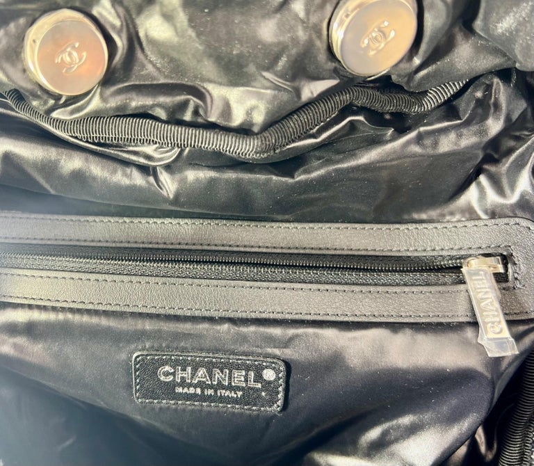 Chanel Backpack Quilted Nylon and CC Tweed Black White Backpack For ...