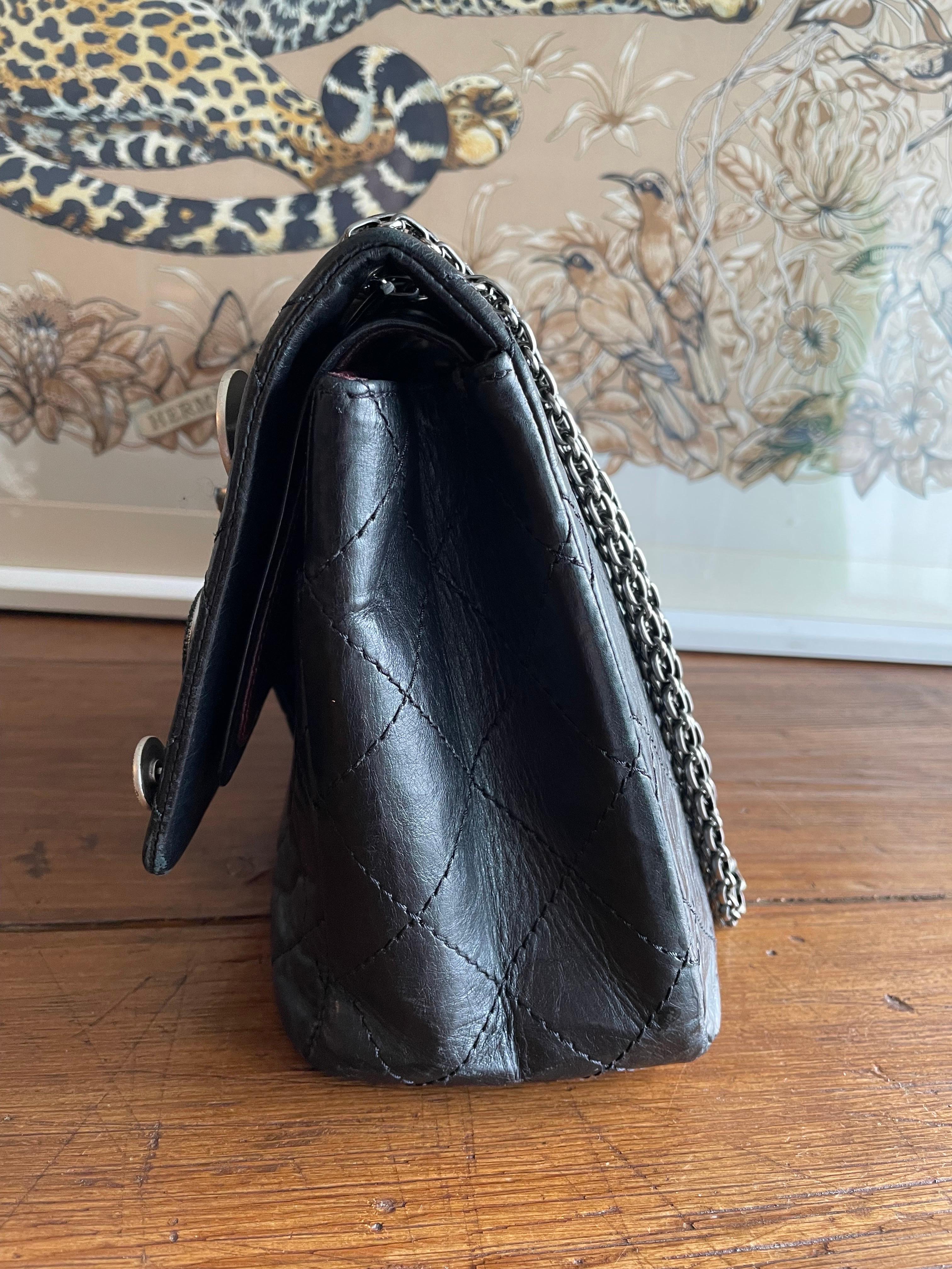 Black Chanel Bag 2.55 Jumbo.