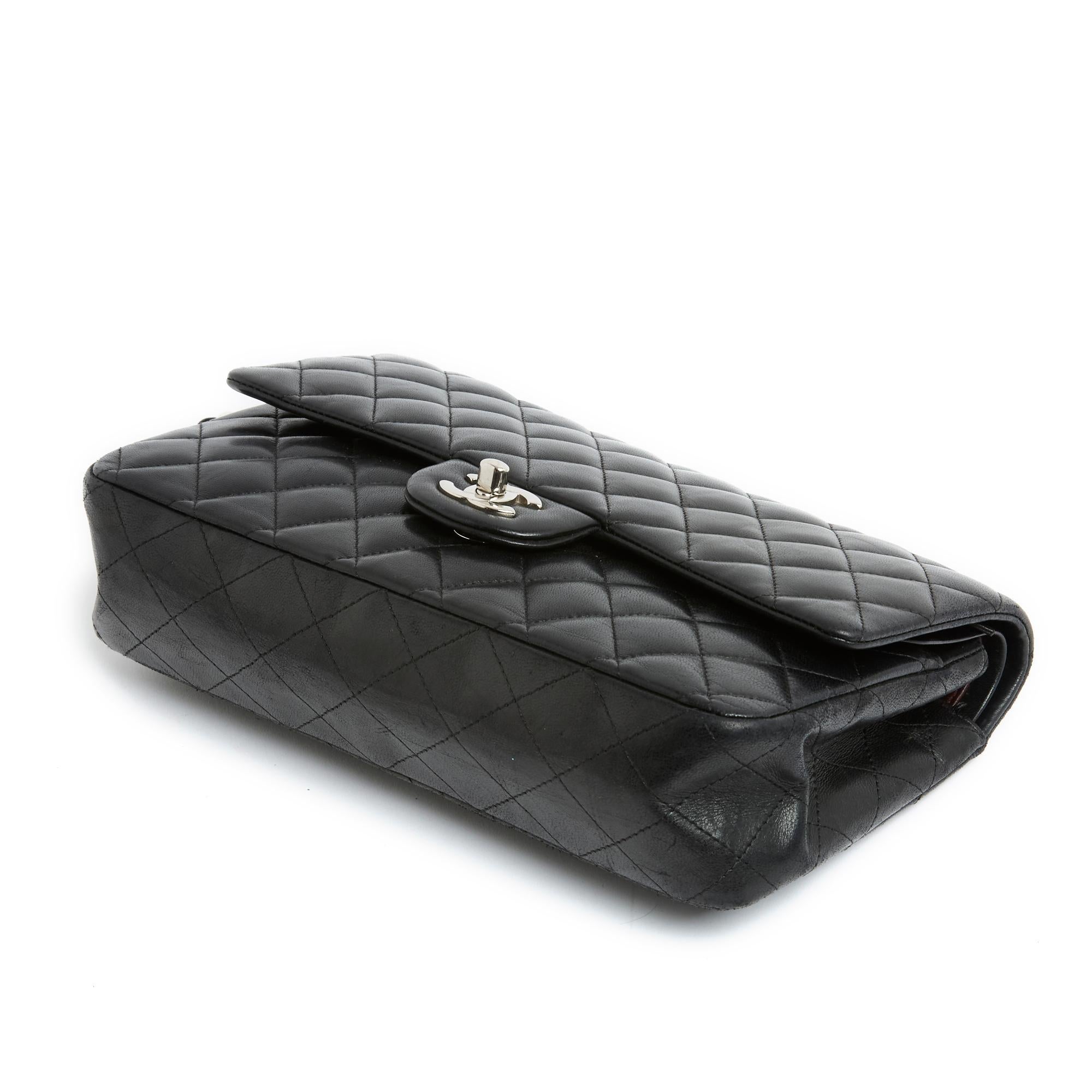 Chanel Bag Classique Double Flap Leather Black 25 cm  1
