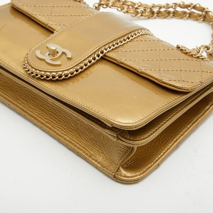 Women's CHANEL Bag in Aged Gold Color Patent Leather