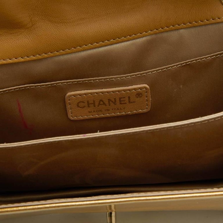 CHANEL Bag in Aged Gold Color Patent Leather at 1stDibs
