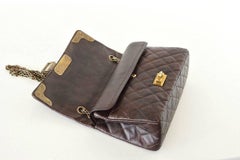 Chanel Medium Double Flap Distressed Leather Antique Brass Shanghai Bag