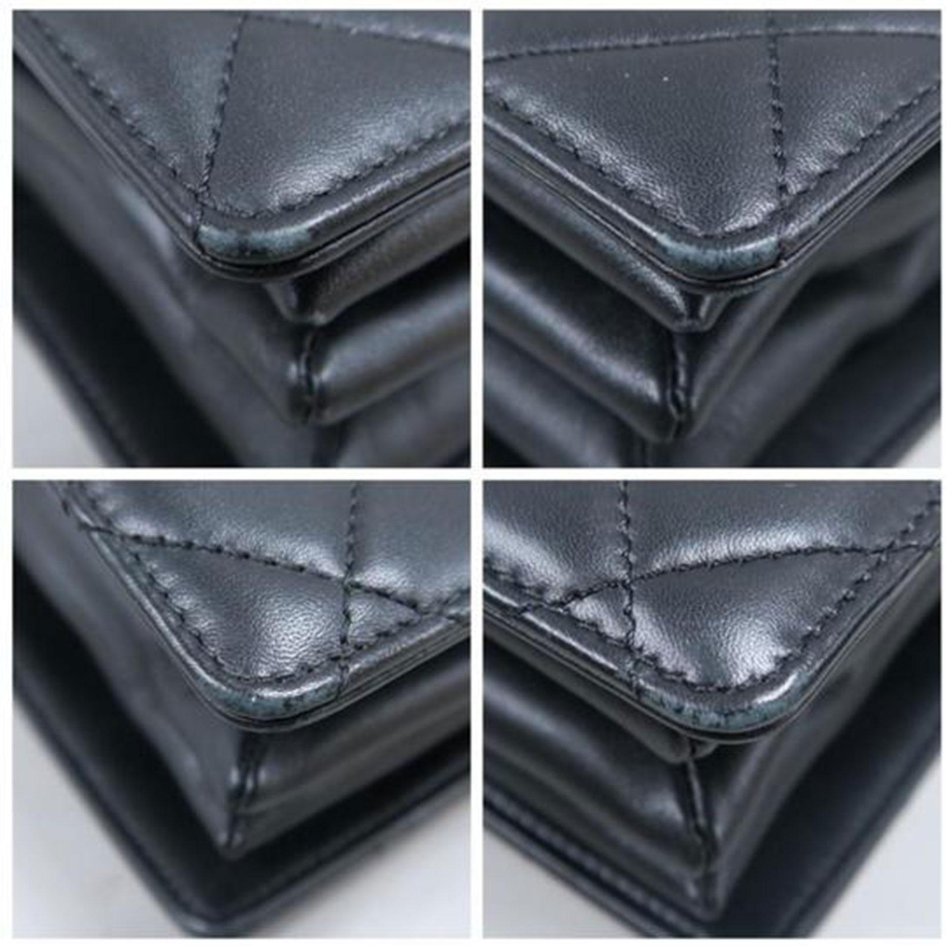 Chanel Bag with Classic Flap Crossbody Rare Enamel Top Handle Black Lambskin Bag For Sale 1