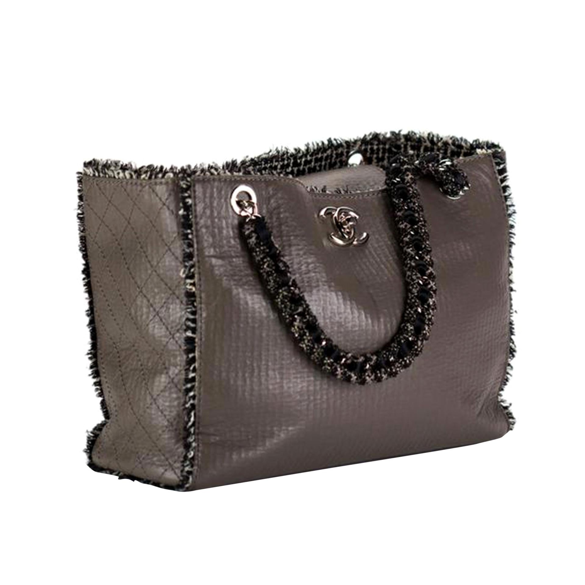 Chanel Bijoux Tweed & Leather Flap Bag