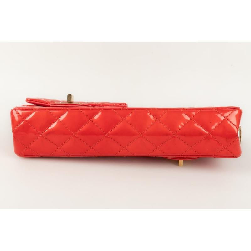 Chanel Baguette Bag with Double Pocket In Red Patent Leather, 2008/2009 For Sale 4