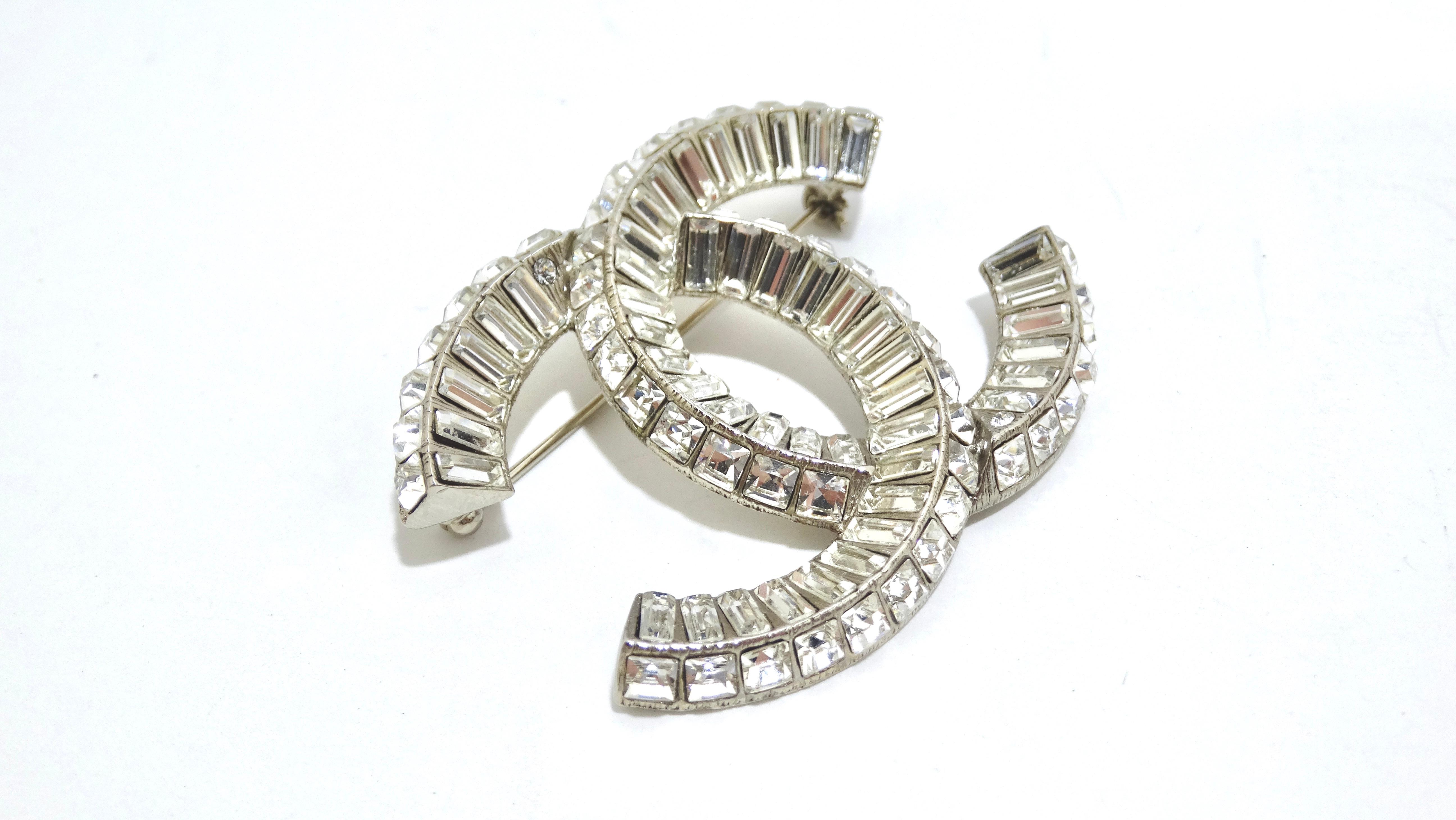 CHANEL Baguette Crystal CC Brooch at 1stDibs chanel brooch dupe
