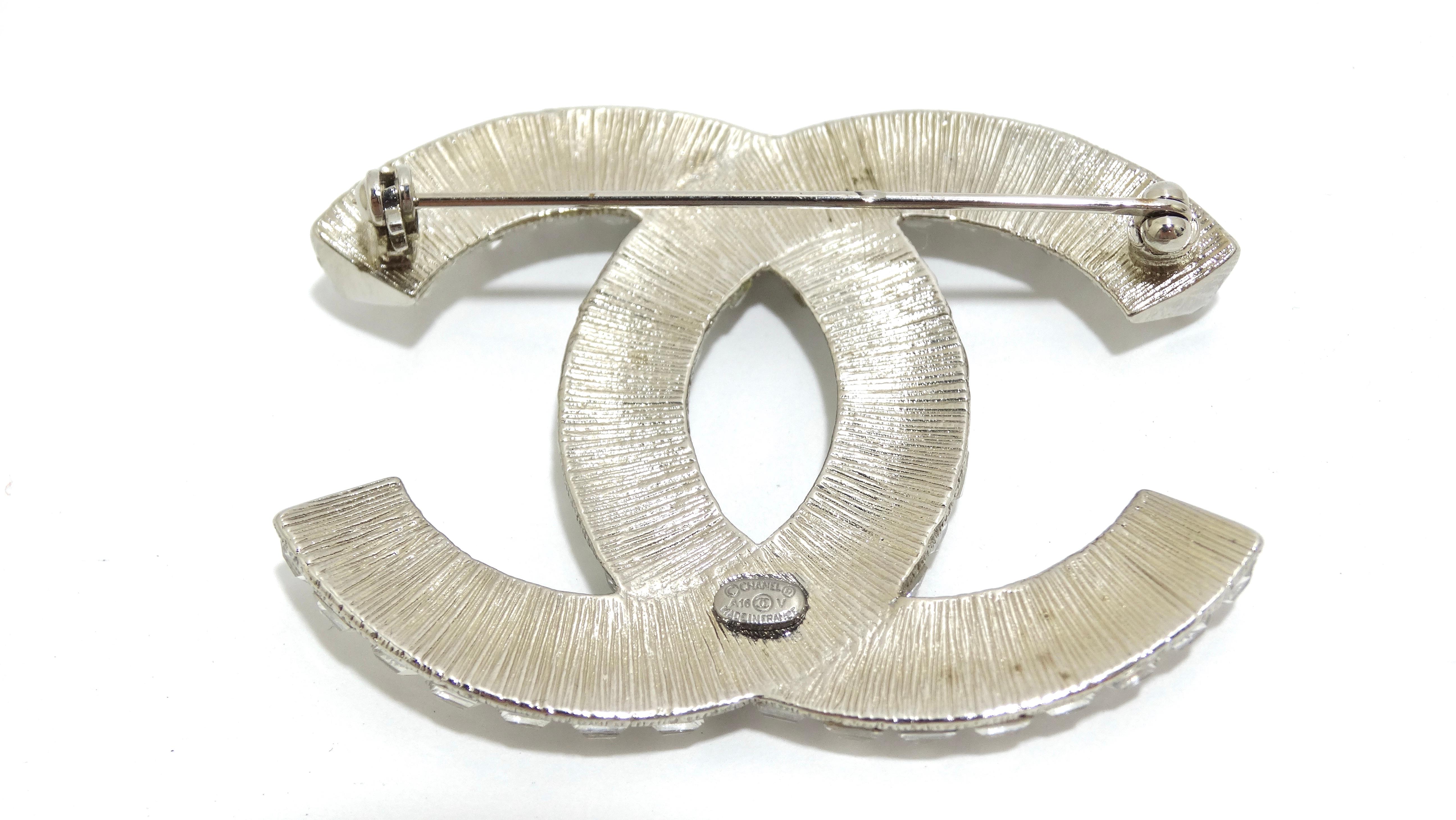 CHANEL Baguette Crystal CC Brooch at 1stDibs chanel brooch dupe