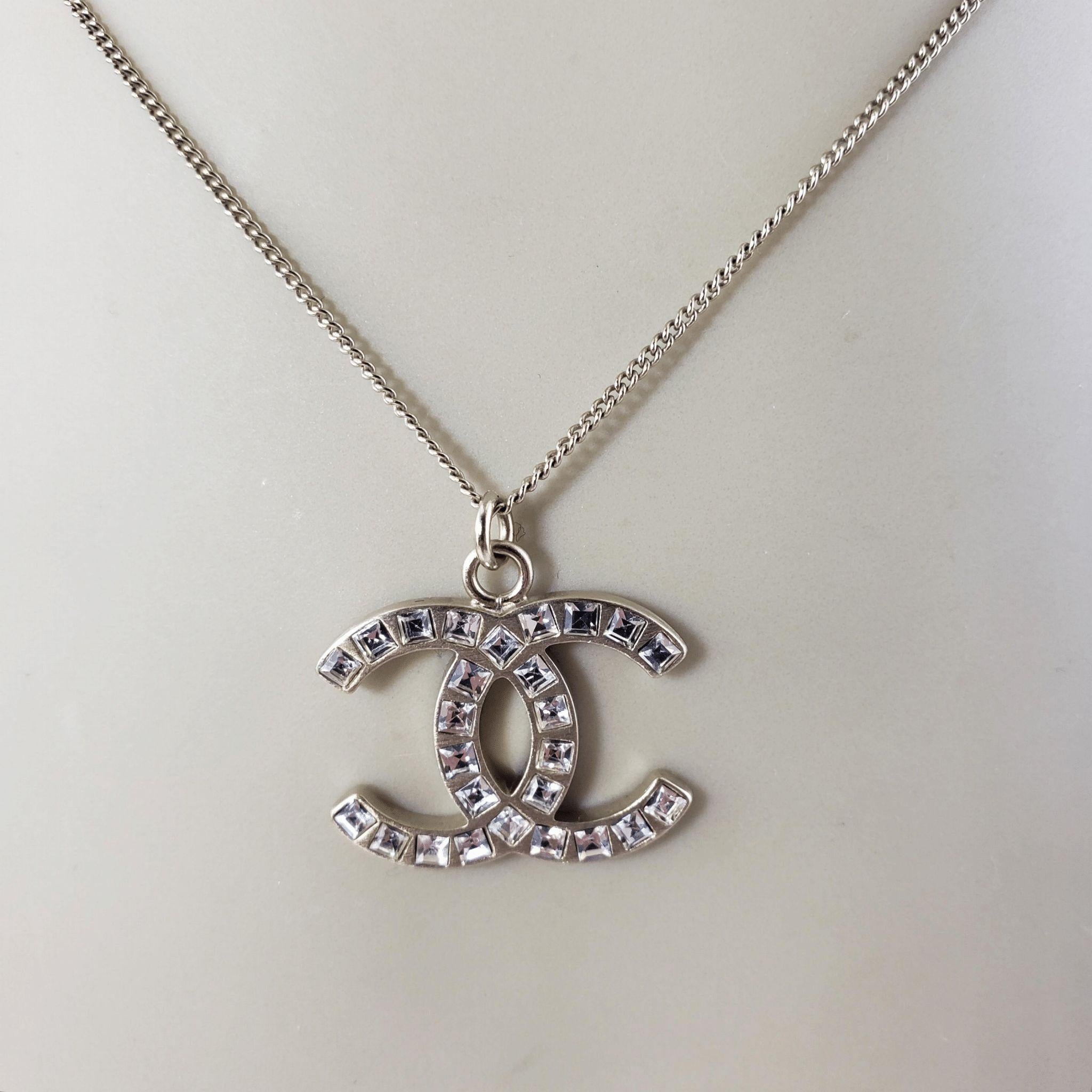 Chanel Baguette Crystal CC Pendant Necklace #15188 3