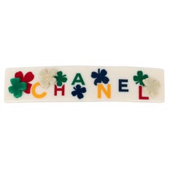 Chanel Bakelite and Silvery Metal Hair Clip, 2004