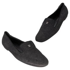 Retro Chanel Ballerina Ballet 39 CC Monogram Slip On Flats CC-0916N-0004