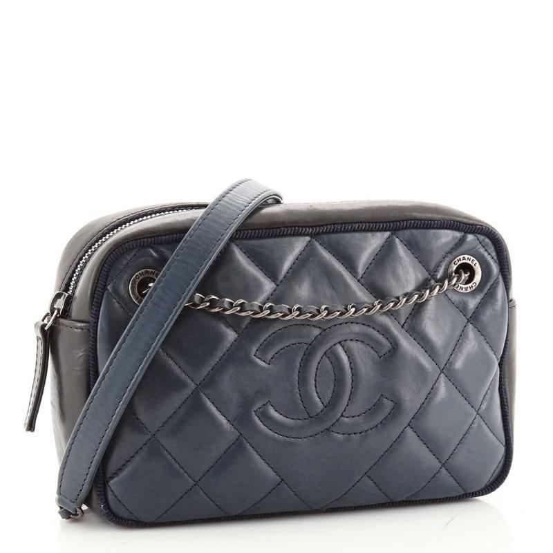Black Chanel Ballerine Camera Case Bag Quilted Calfskin Small