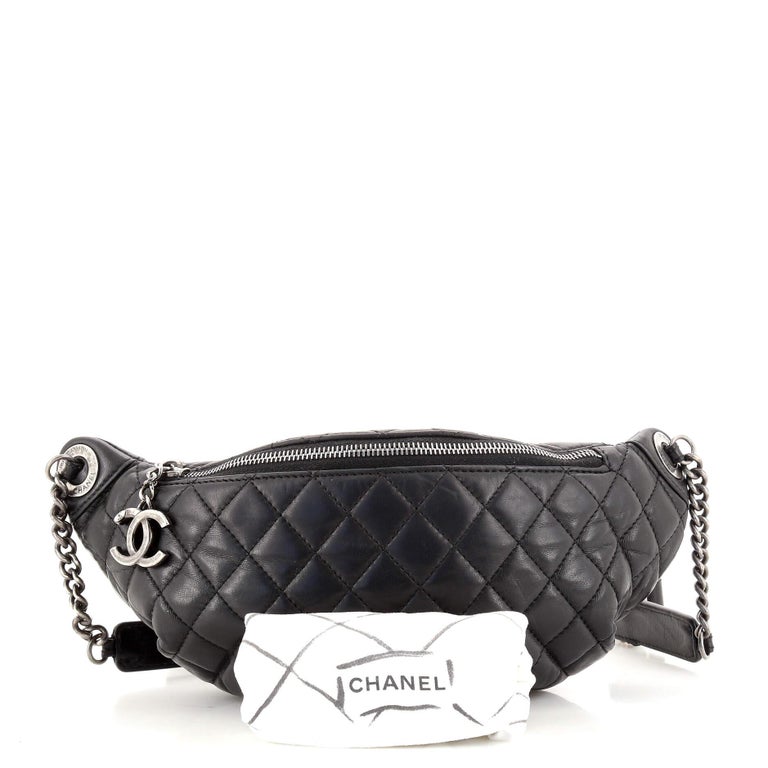 Chanel Banane Waist Bag Quilted Leather For Sale at 1stDibs