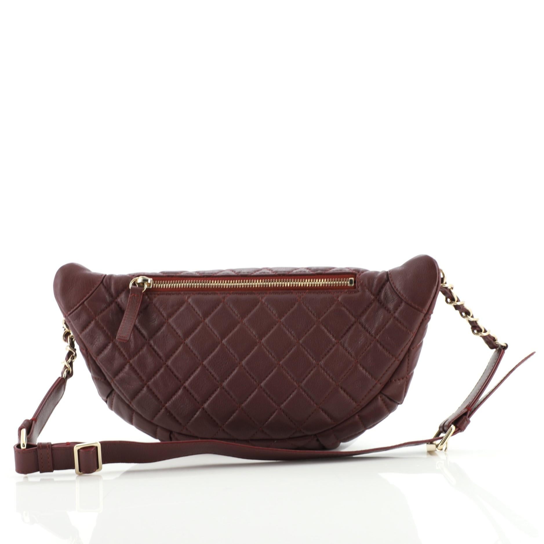 Chanel Banane Waist Bag Quilted Leather at 1stDibs