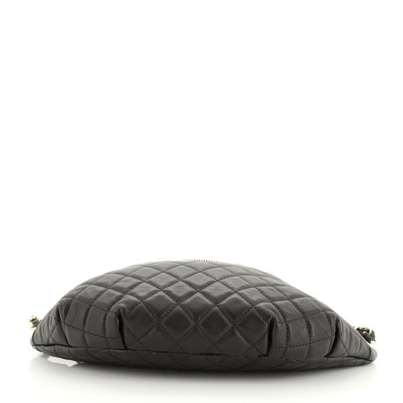 chanel waist bag quilted black