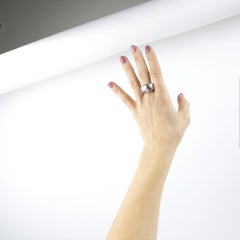 CHANEL Band Ring in Sterling Silber Metall Größe 6::5 US