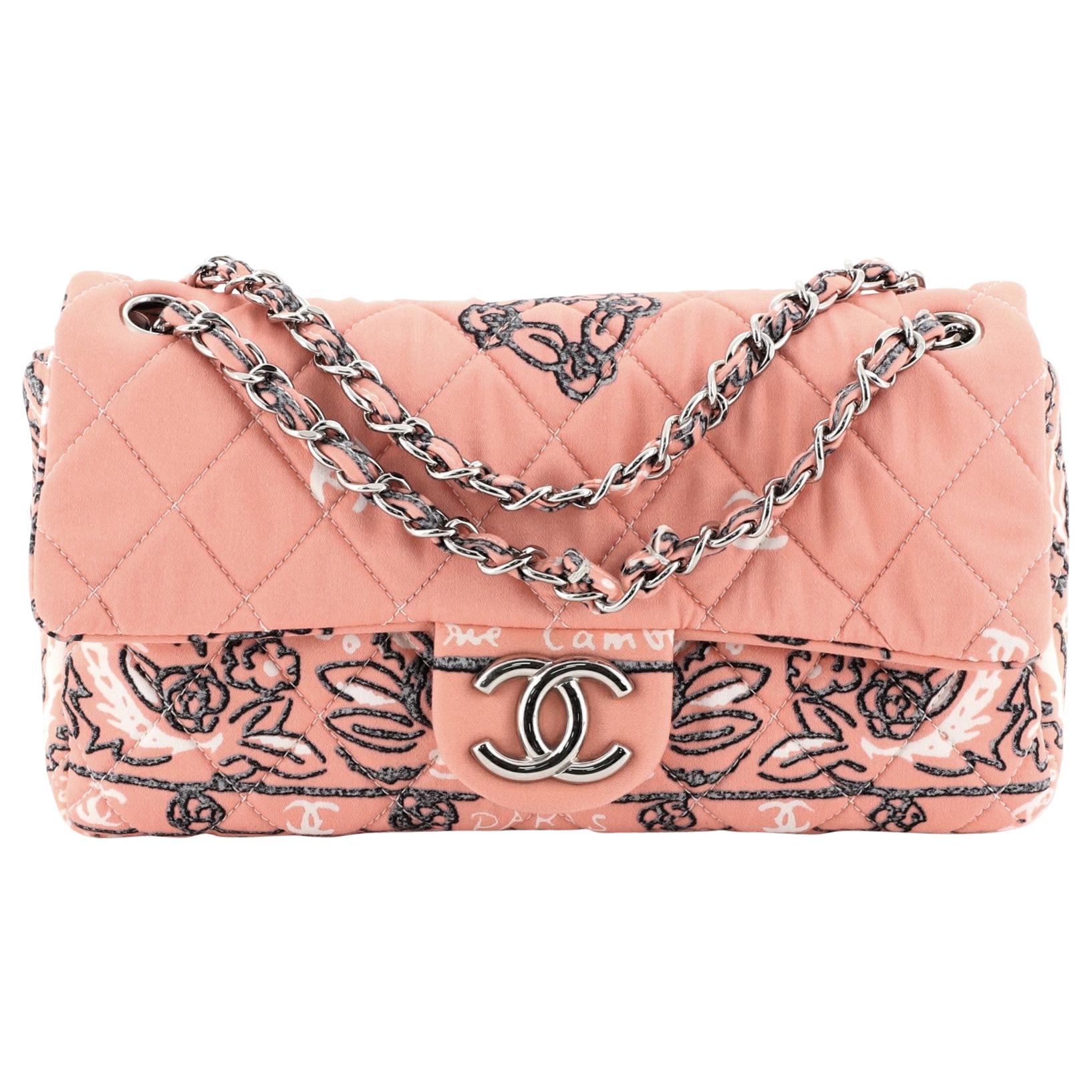 Chanel Bandana Flap Bag Quilted Canvas Medium