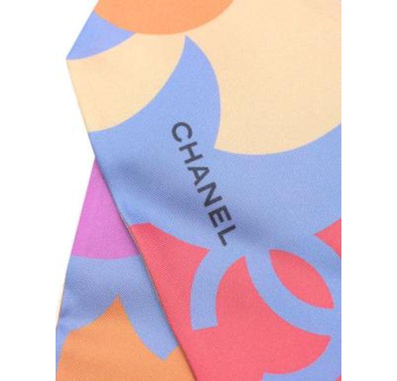 Chanel Bandeau Silk Twilly Scarf 155x15 For Sale 1