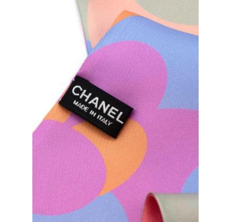 Chanel Bandeau Silk Twilly Scarf 155x15 For Sale 4