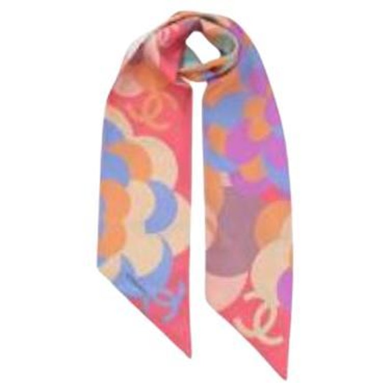 New Louis Vuitton Pink Dogs Monogram Silk Twilly Scarf at 1stDibs