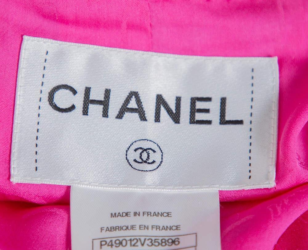 Chanel Barbie Style Hot Pink Belted Tweed Jacket 1