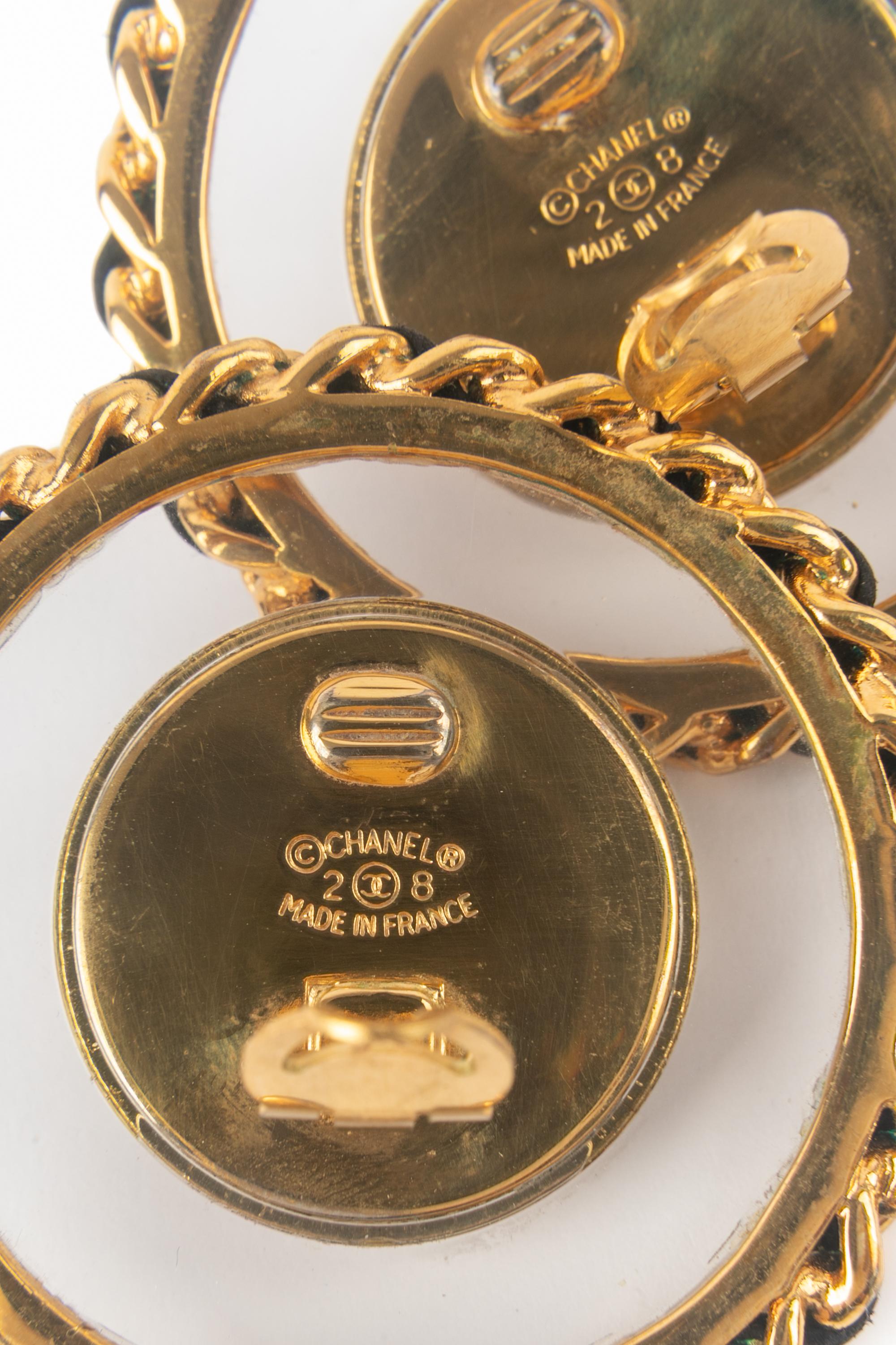 Pendientes barrocos Chanel años 90 en venta 3