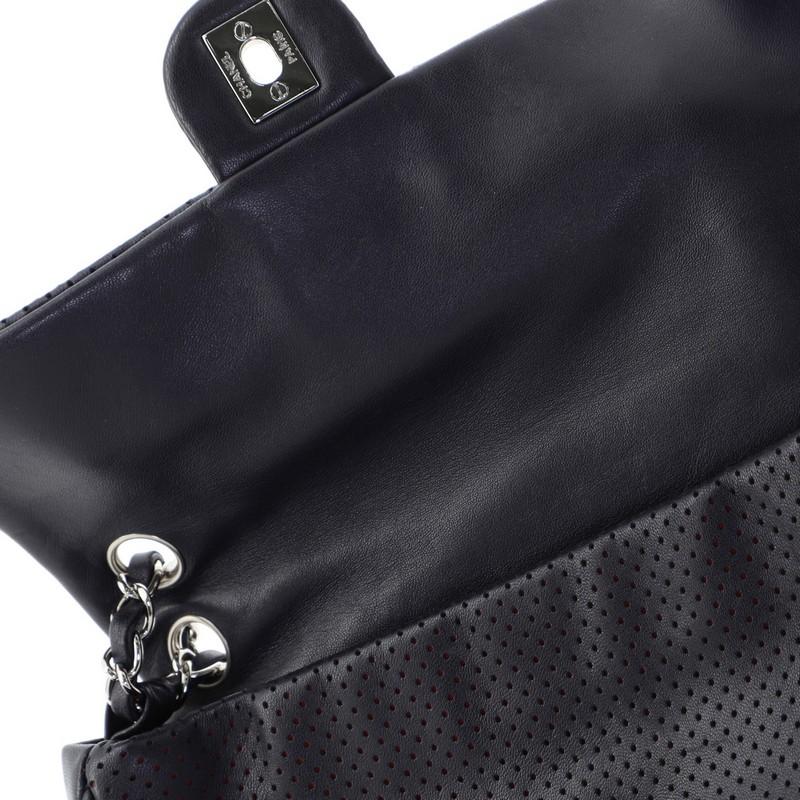 Chanel Baseball Spirit Flap Bag Perforated Leather Medium 2