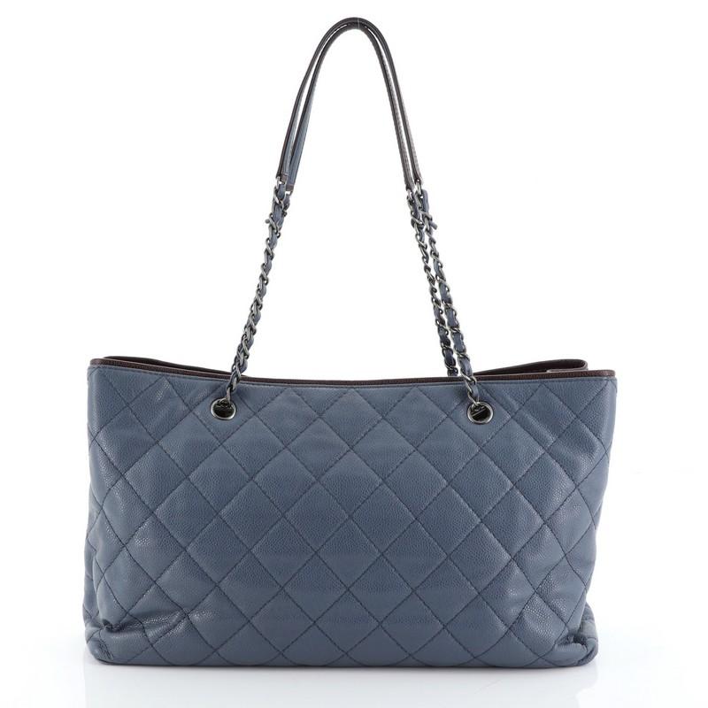 Gray Chanel Be Caviar Tote Quilted Caviar Large 