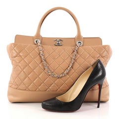 Chanel Be CC Tote Quilted Aged Calfskin Large