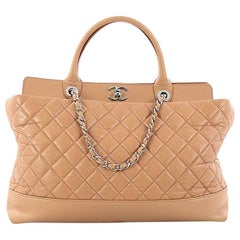 Chanel Be CC Tote Quilted Aged Calfskin Large