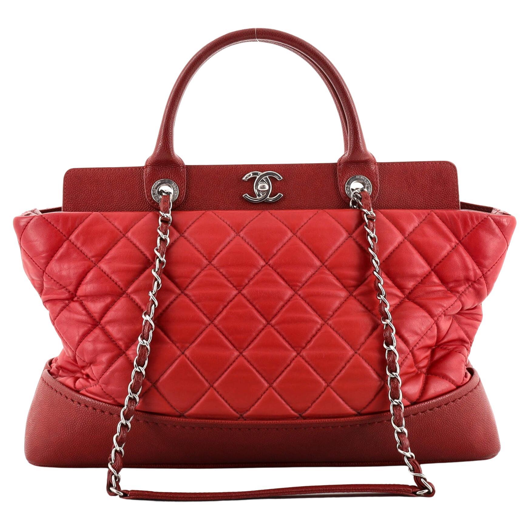 Chanel Coco Luxe Shopping Tote Quilted Calfskin Large at 1stDibs
