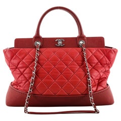 Chanel Be CC Tote Quilted Calfskin and Caviar XL