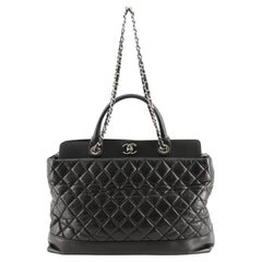 Chanel Be CC Tote Quilted Calfskin with Caviar Large