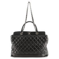 Chanel Be CC Tote Quilted Calfskin with Caviar Large