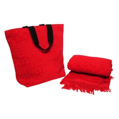 CHANEL Beach Bag and Towel