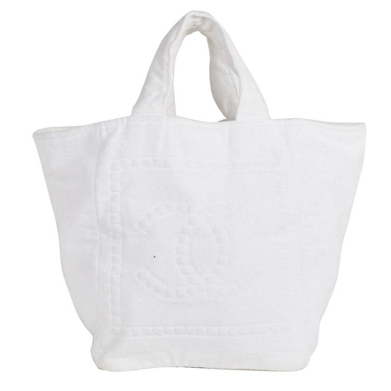 Tote Chanel White in Plastic - 37130955