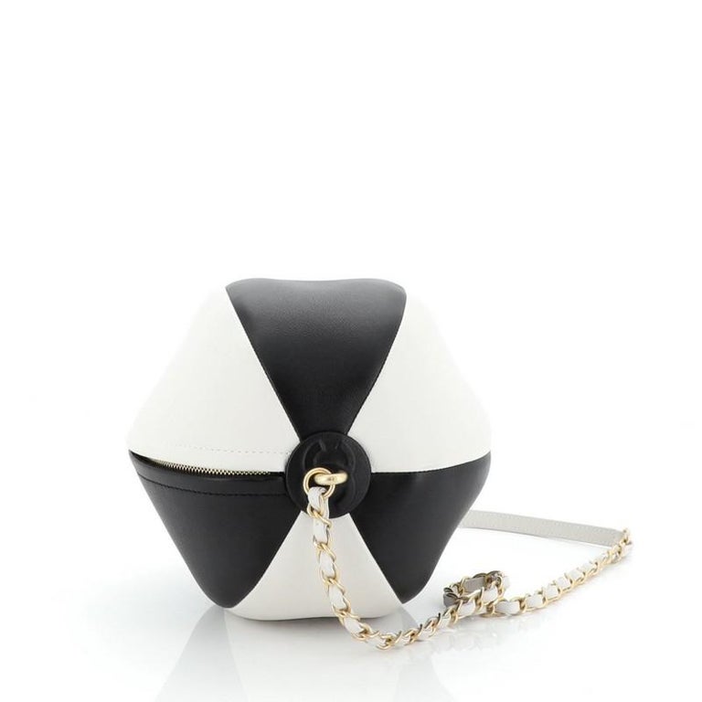 Chanel Beach Ball Shoulder Bag Calfskin Leather Small at 1stDibs