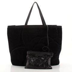 Chanel Beach Tote Camellia Terry Cloth Large