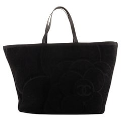 Chanel Beach Tote Camellia Terry Cloth Large