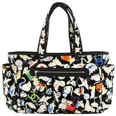Chanel Beach Tote Quilted Printed Terry Cloth Large