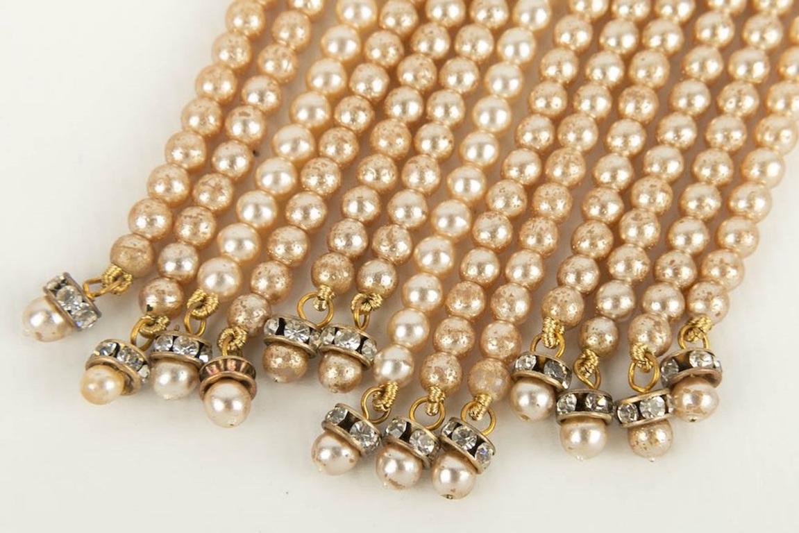 Chanel Beaded Belt, 1980's In Excellent Condition For Sale In SAINT-OUEN-SUR-SEINE, FR