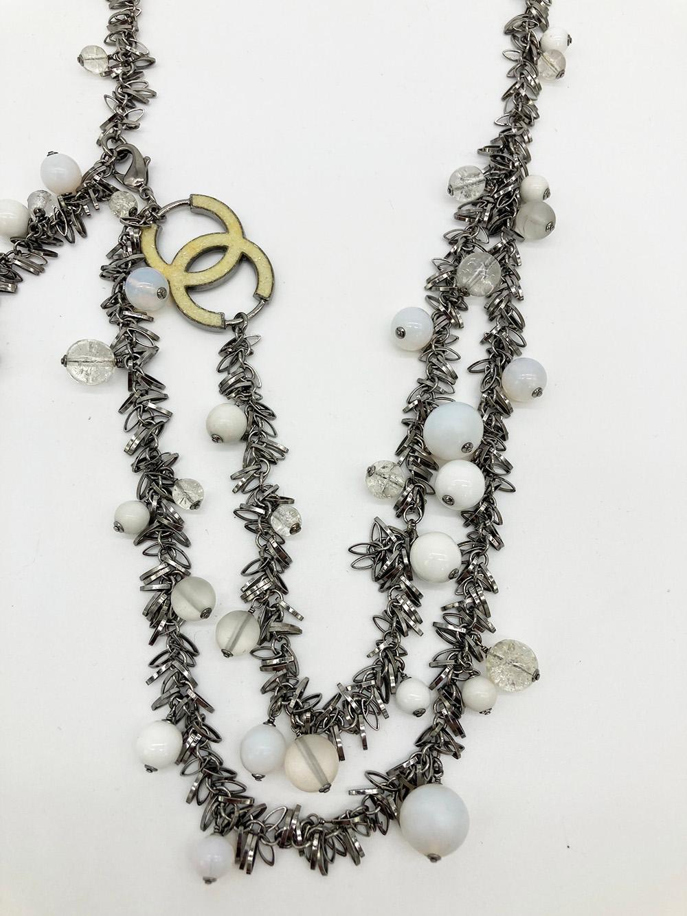 Chanel Beaded Fringe Belt Necklace For Sale 3