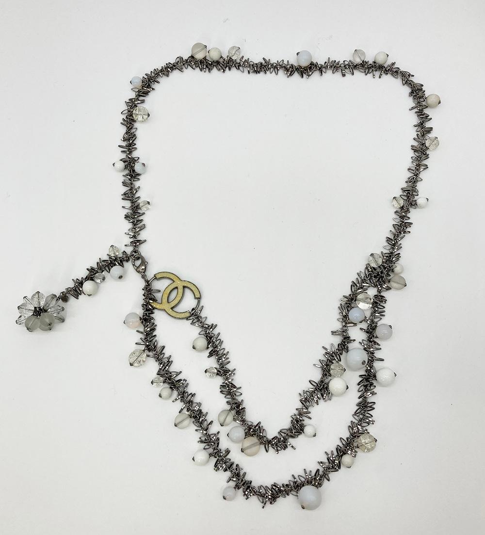 beaded fringe necklace