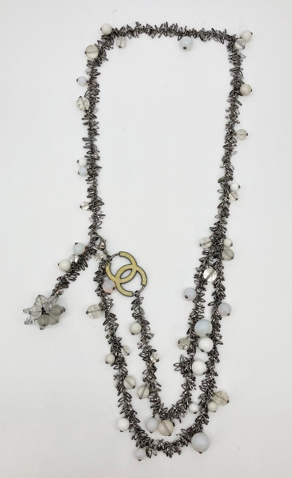Women's Chanel Beaded Fringe Belt Necklace For Sale